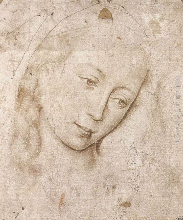 Head of the Madonna painting - Rogier van der Weyden Head of the Madonna art painting